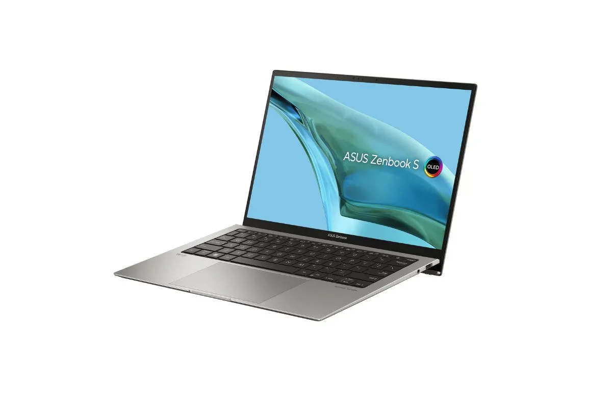 Notebook Asus Zenbook S 13 Oled Em Vista Lateral Com Tela De Alta Definição E Design Ultrafino.