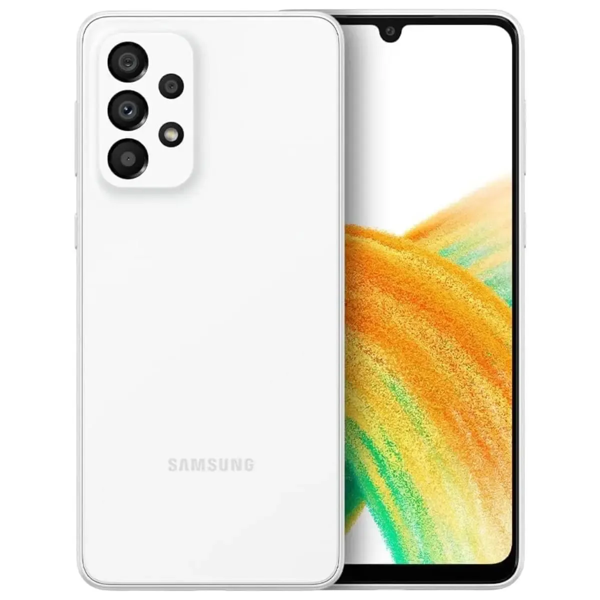 Smartphone Samsung Galaxy A33 Branco Com Câmera Quádrupla E Tela Frontal Ampla, Design Elegante E Desempenho Avançado.