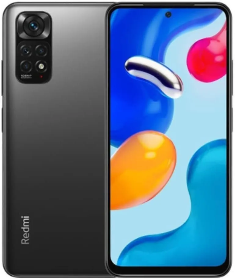 Smartphone Xiaomi Redmi Note 11 Preto Com Câmera Quádrupla E Tela Frontal Ampla, Ideal Para Fotos De Alta Qualidade E Uso Eficiente.