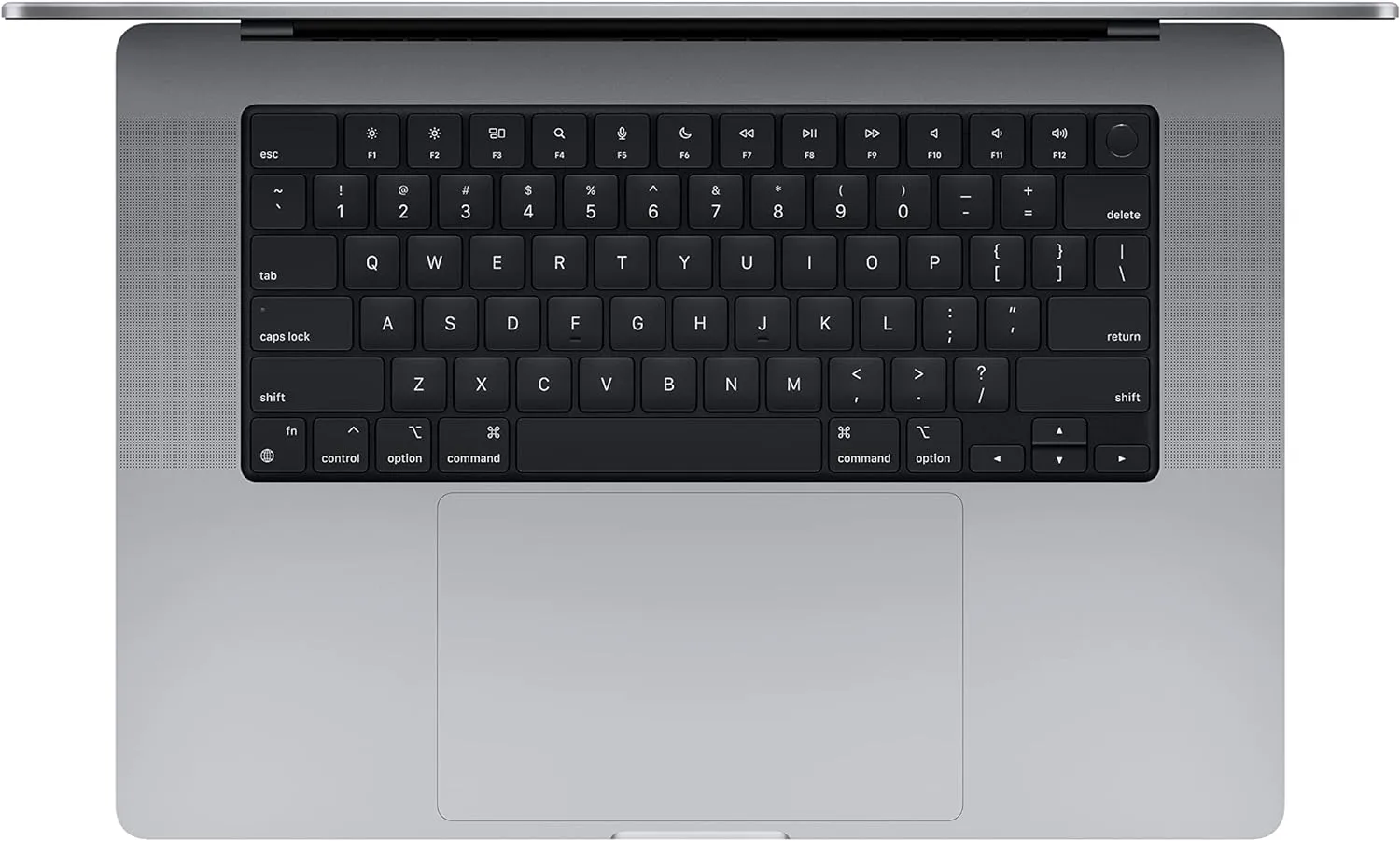 Visão Aérea Do Teclado De Um Macbook Pro M2, Exibindo O Layout Completo Das Teclas.