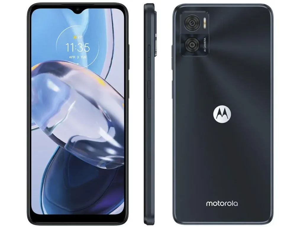 Imagem De Um Celular Motorola 128 Gb Em Exibição Com Design Moderno, Tela Ampla E Câmeras Avançadas, Destacando Sua Elegância E Funcionalidades.