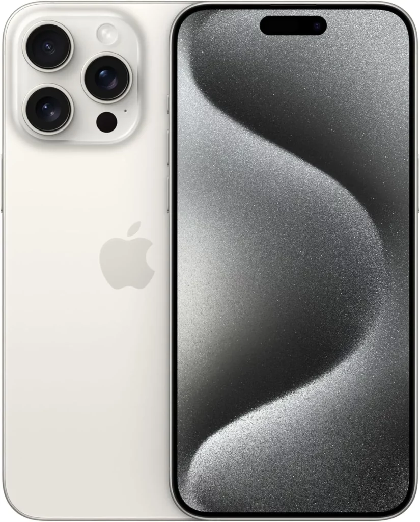 Imagem Do Iphone 15 Pro Max Na Cor Prata, Destacando Seu Design Refinado E Tela De Alta Definição.