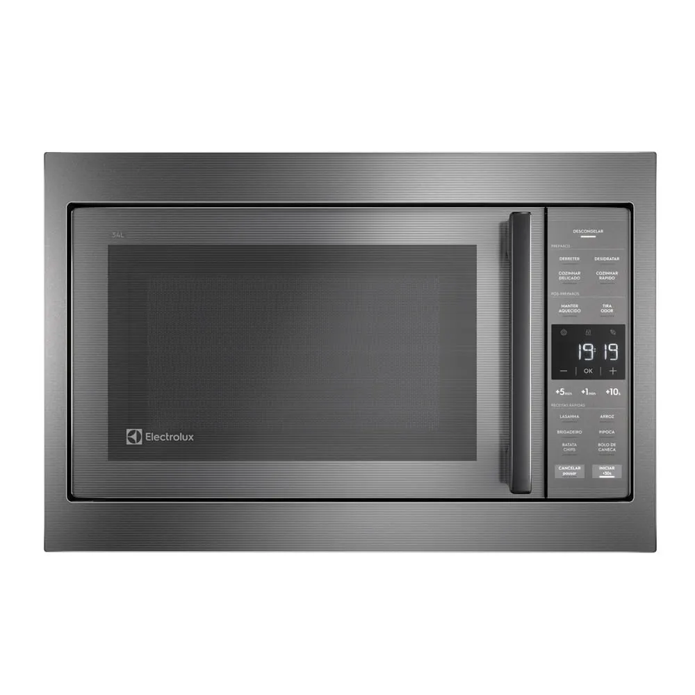 Micro-Ondas Electrolux De Embutir Com Acabamento Inox E Painel Touch Com Funções De Cozimento Rápido E Descongelamento