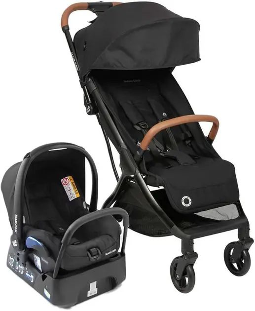 Carrinho de Bebe Maxi Cosi Bebê Conforto Eva² Trio Essential Preto Cax00838