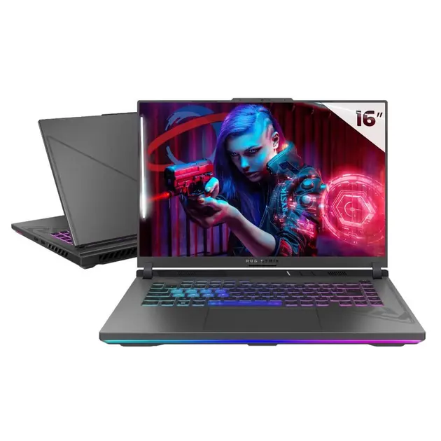 Notebook Gamer Asus ROG Strix G614JV-N3094W | Intel Core i9 13980HX | 16GB RAM | 512GB SSD | GeForce RTX 4060 | 16