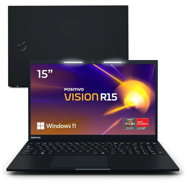 Notebook Positivo Vision R15 - AMD Ryzen 5 5500U, 8GB RAM, 256GB SSD, 15.6